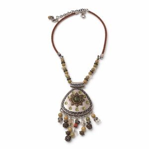 Vintage Chico’s Beaded Fringe Statement Necklace